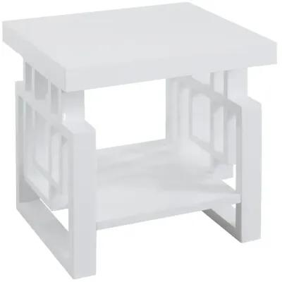 Schmitt Rectangular End Table High Glossy White