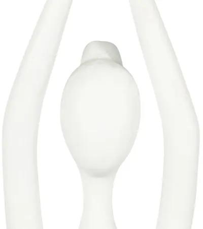 Resin, S/3 10"h Yoga Ladies, Wht