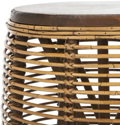 MAUI RATTAN DRUM STOOL TABLE