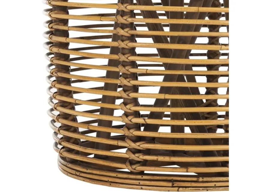 MAUI RATTAN DRUM STOOL TABLE