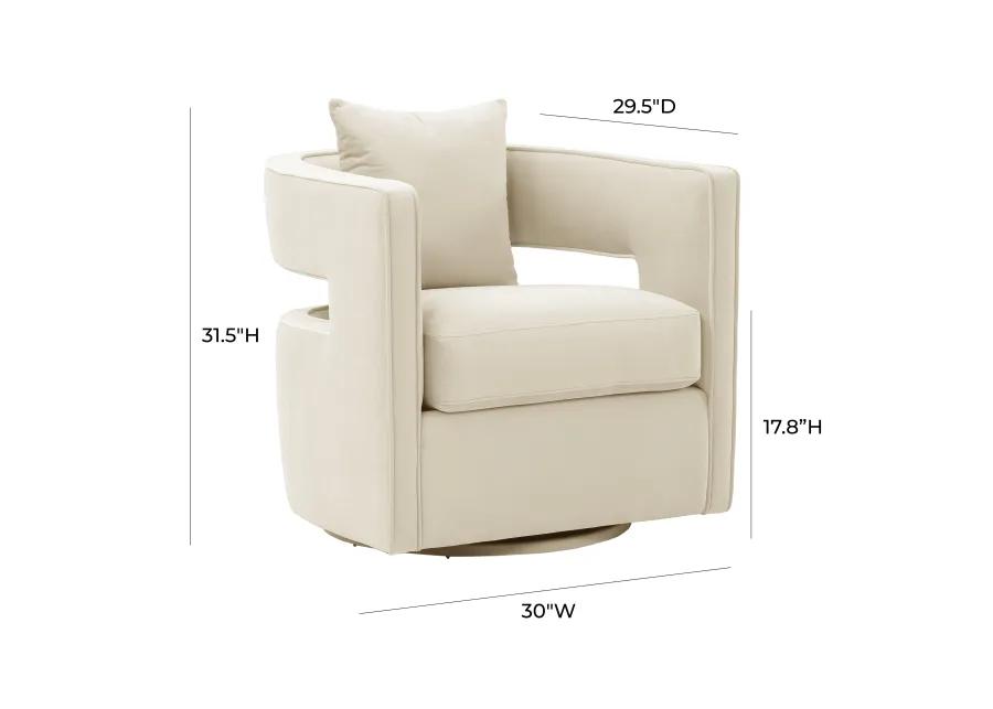 Kennedy Cream Swivel Chair