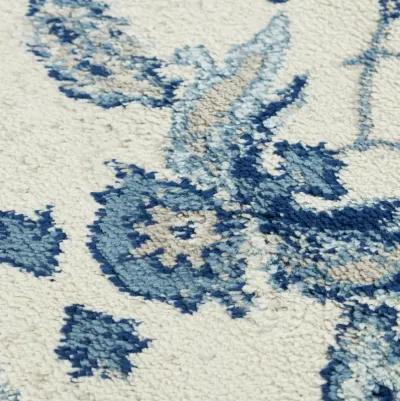 Palace Lt. Blue  Polypropylene  2'6"x7'3" Runner Rug