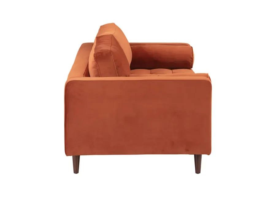 Cave Burnt Sienna Velvet Living Room Set