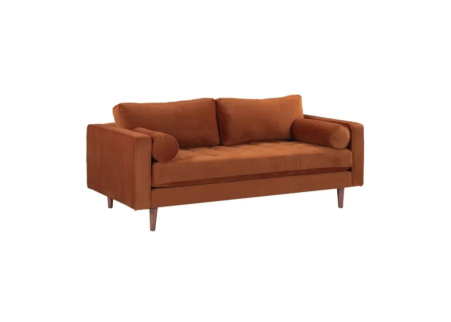 Cave Burnt Sienna Velvet Living Room Set