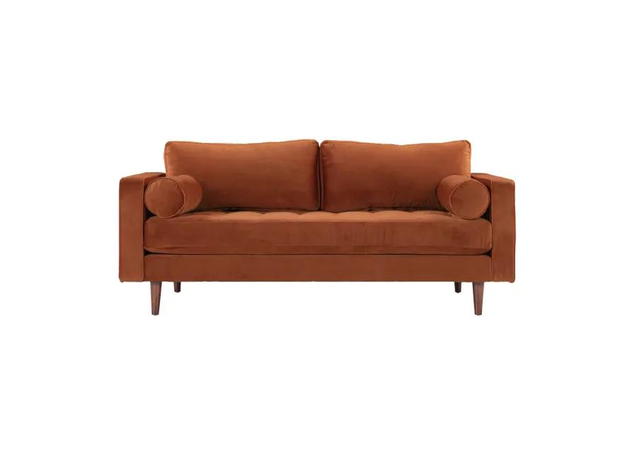 Cave Burnt Sienna Velvet Living Room Set