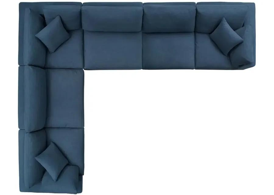 Commix Down Filled Overstuffed 6 Piece Sectional Sofa Set