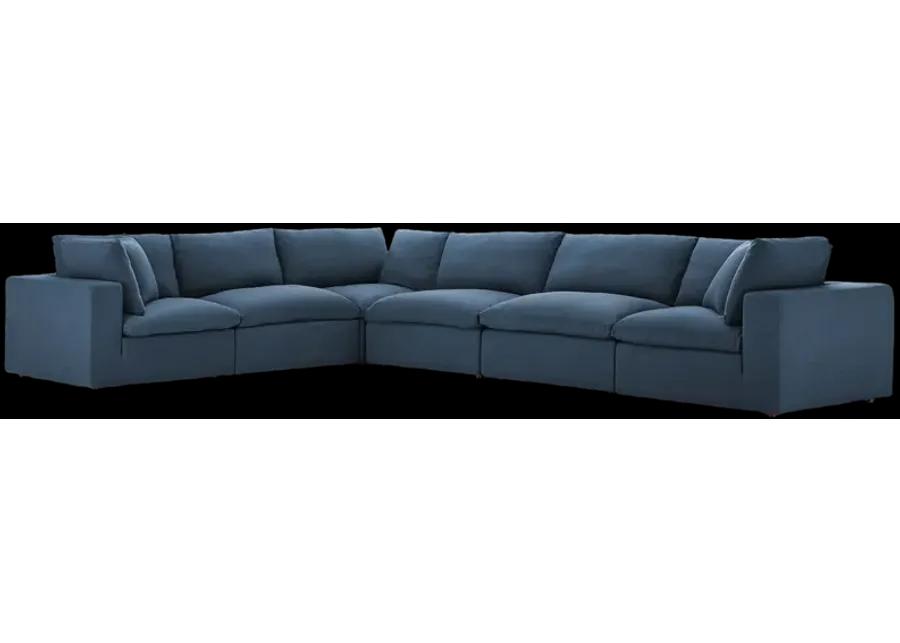 Commix Down Filled Overstuffed 6 Piece Sectional Sofa Set