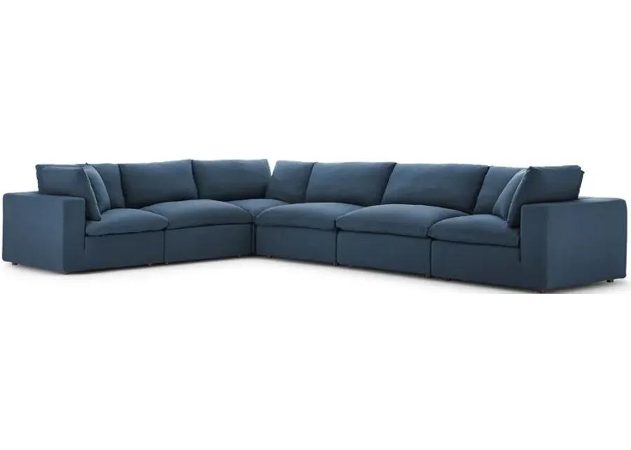 Commix Down Filled Overstuffed 6 Piece Sectional Sofa Set