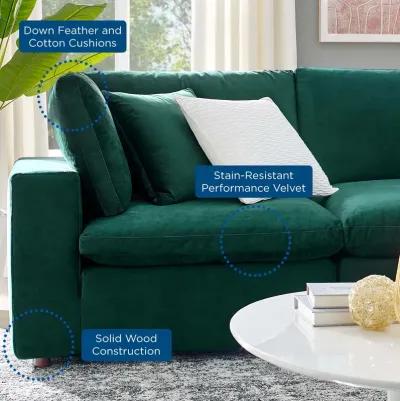 Commix Down Filled Overstuffed Performance Velvet 7-Piece Sectional Sofa