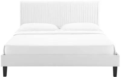 Peyton Performance Velvet Queen Platform Bed