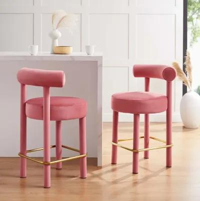 Toulouse Performance Velvet Counter Stool - Set of 2