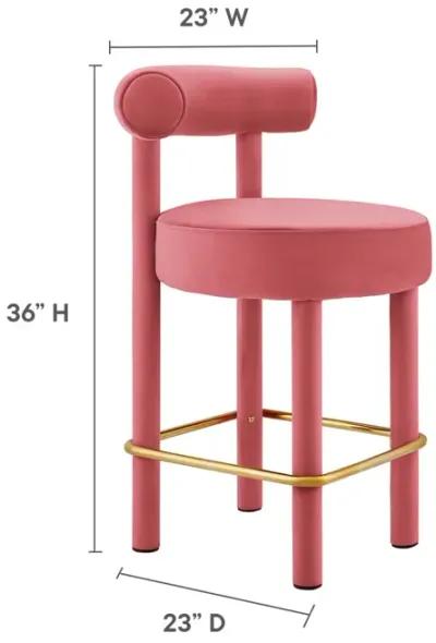 Toulouse Performance Velvet Counter Stool - Set of 2