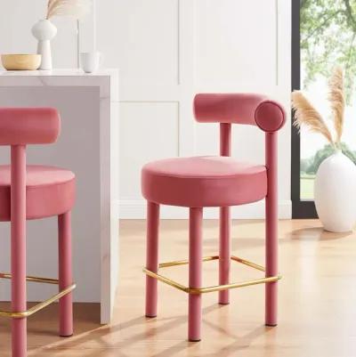 Toulouse Performance Velvet Counter Stool - Set of 2