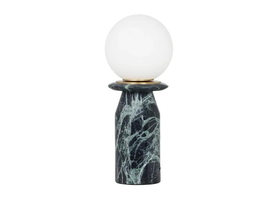 Globe Malachite Green Marble Lamp