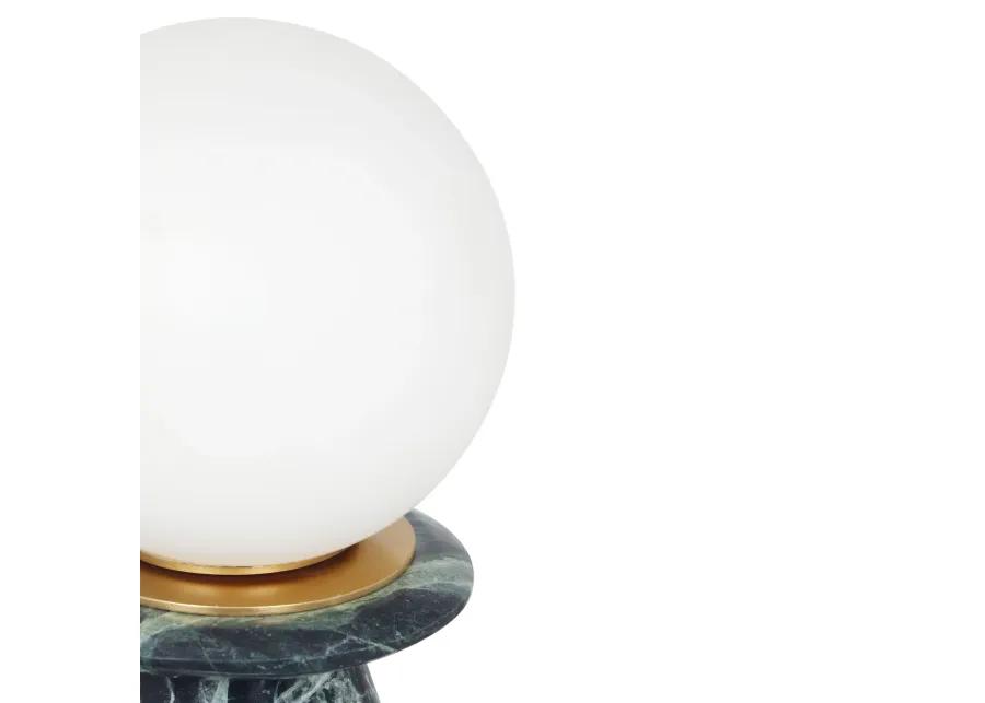 Globe Malachite Green Marble Lamp