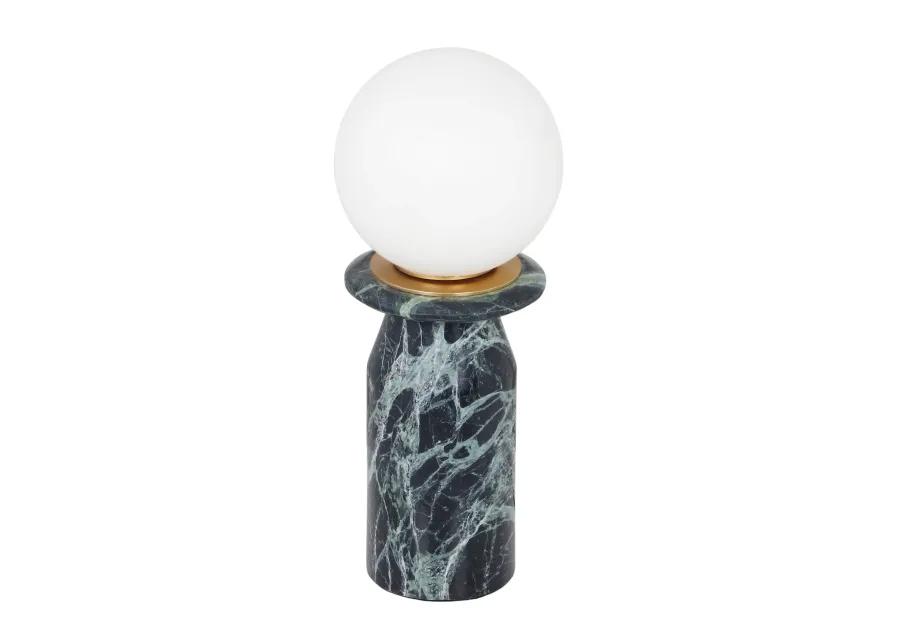 Globe Malachite Green Marble Lamp