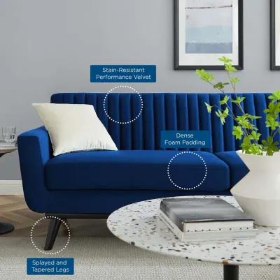 Engage Channel Tufted Performance Velvet Sofa