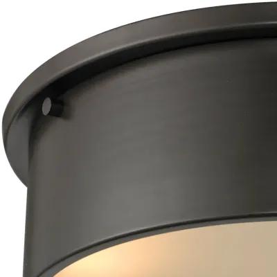 Simpson 14" Wide 3-Light Flush Mount - Oil Rubbed Bronze