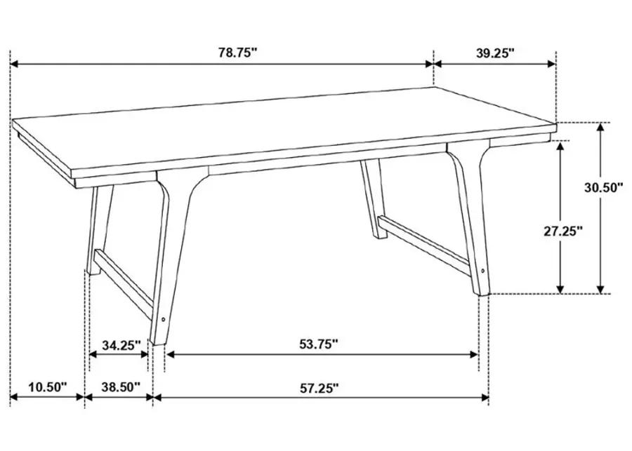 Reynolds Rectangular Dining Table Brown Oak