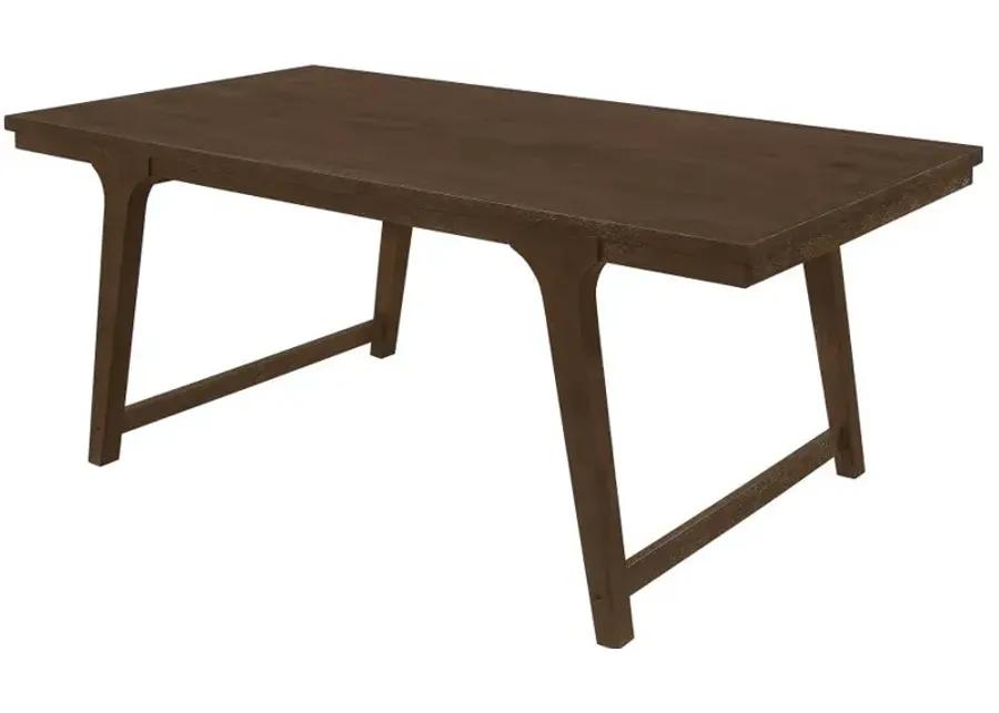 Reynolds Rectangular Dining Table Brown Oak