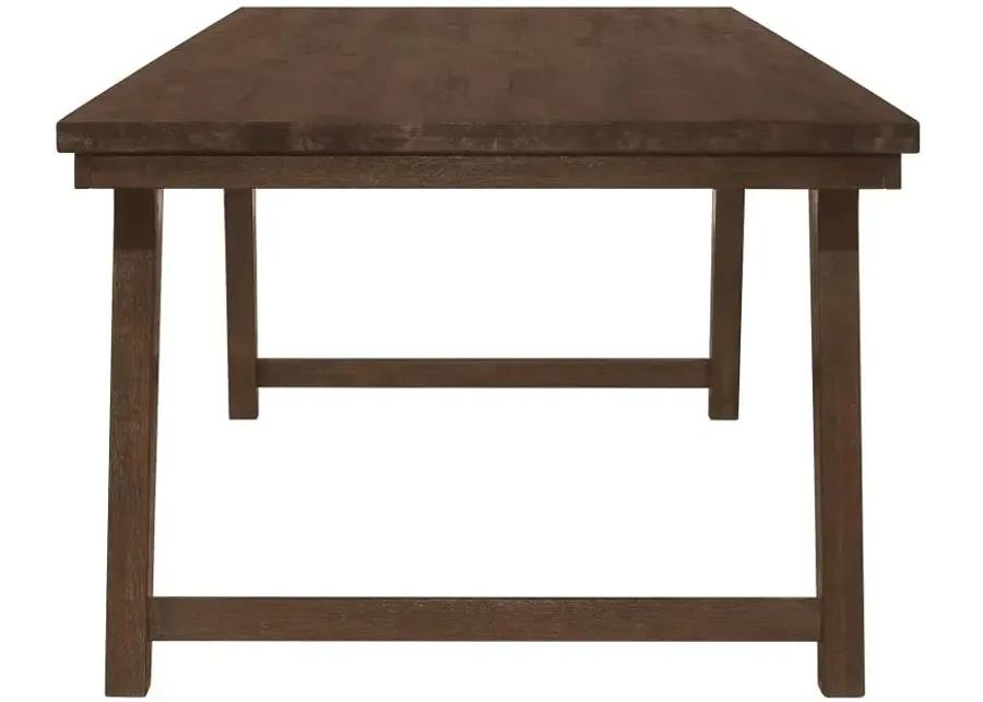 Reynolds Rectangular Dining Table Brown Oak