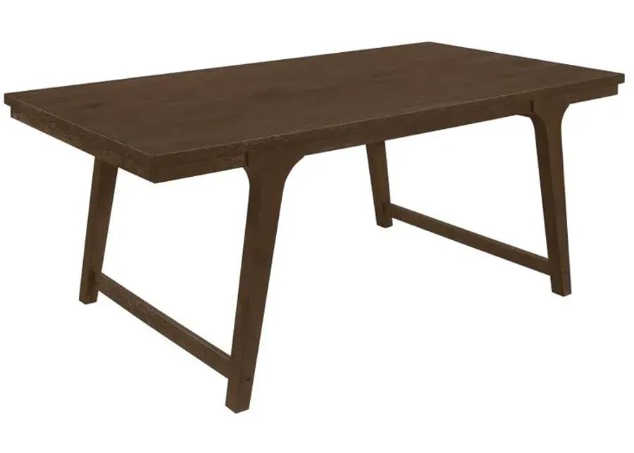 Reynolds Rectangular Dining Table Brown Oak