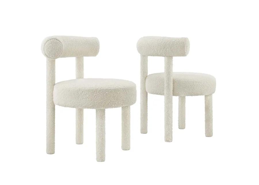 Toulouse Boucle Fabric Dining Chair - Set of 2