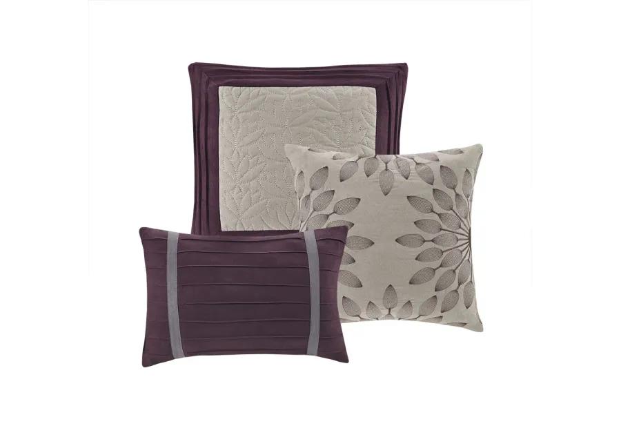 Madison Park Palmer Purple 7 Piece Comforter Set