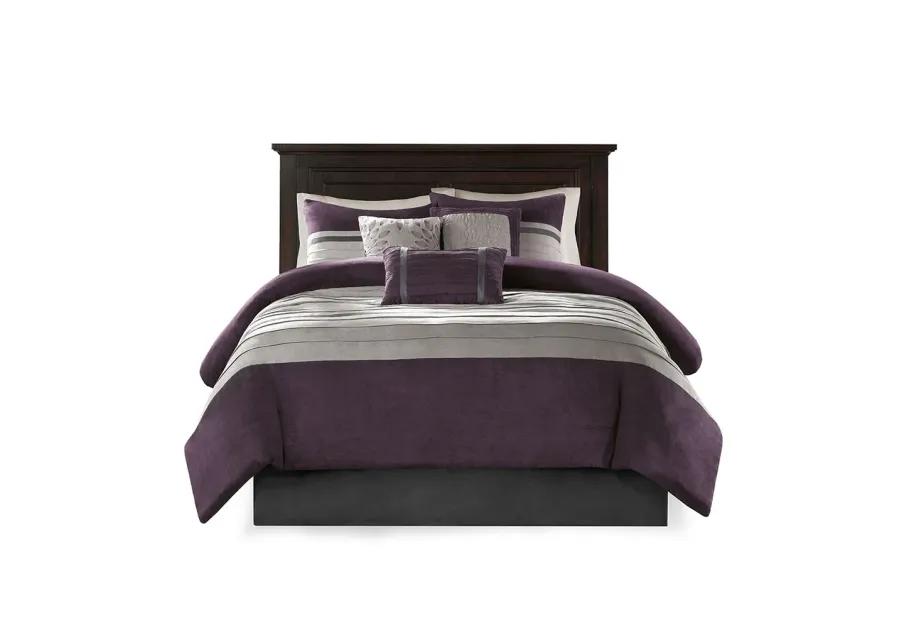 Madison Park Palmer Purple 7 Piece Comforter Set