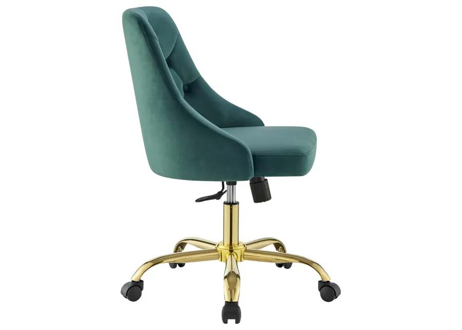 Distinct Tufted Swivel Performance Velvet Office Chair