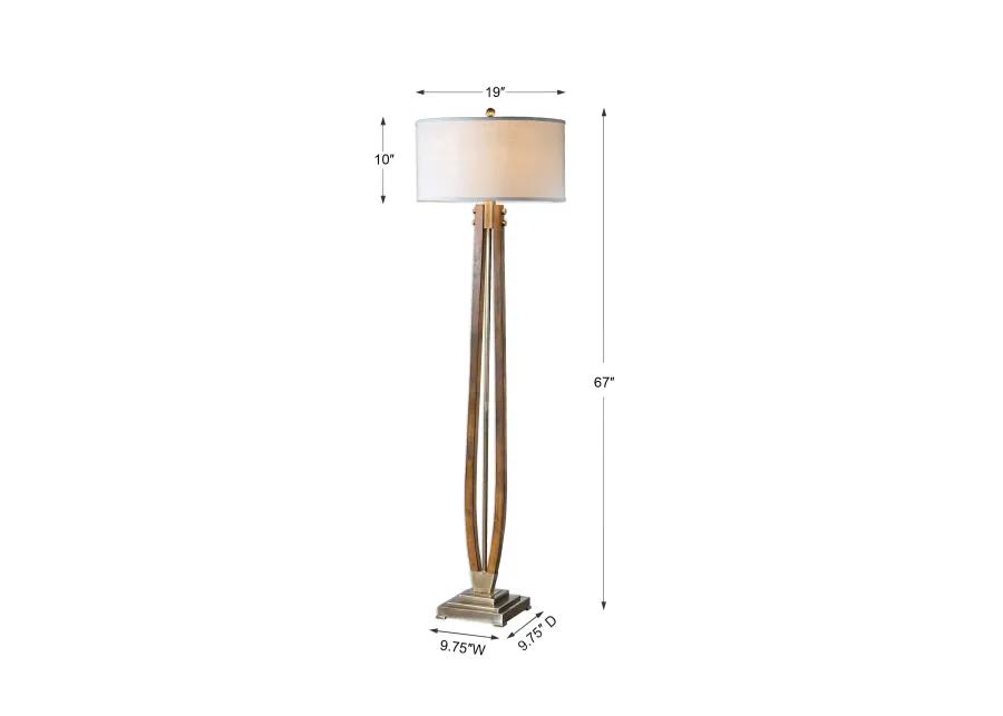 Boydton Burnished Wood Floor Lamp