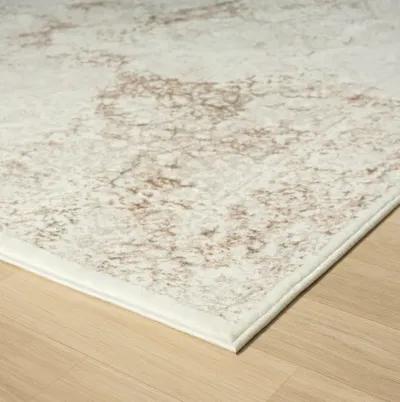 Avery Cream/ Beige Traditional Damask Indoor Area Rug 5' x 7'