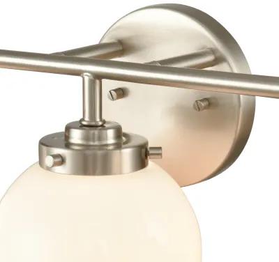 Fairbanks 22.75'' Wide 3-Light Vanity Light - Brushed Nickel and Opal