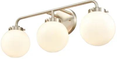 Fairbanks 22.75'' Wide 3-Light Vanity Light - Brushed Nickel and Opal