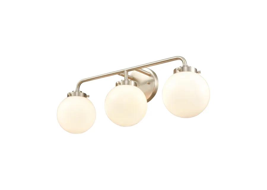 Fairbanks 22.75'' Wide 3-Light Vanity Light - Brushed Nickel and Opal