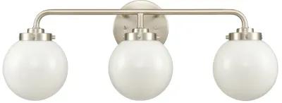 Fairbanks 22.75'' Wide 3-Light Vanity Light - Brushed Nickel and Opal