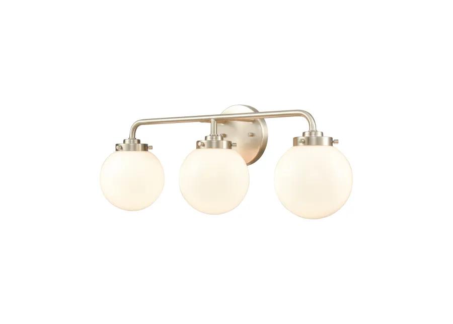 Fairbanks 22.75'' Wide 3-Light Vanity Light - Brushed Nickel and Opal