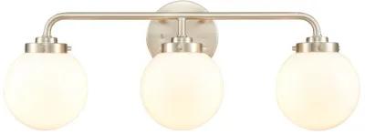 Fairbanks 22.75'' Wide 3-Light Vanity Light - Brushed Nickel and Opal