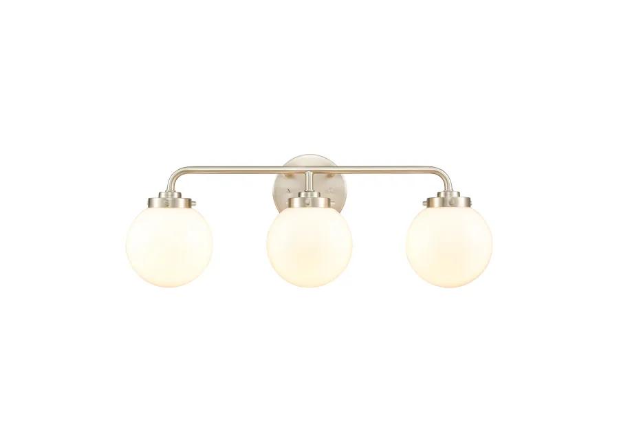 Fairbanks 22.75'' Wide 3-Light Vanity Light - Brushed Nickel and Opal