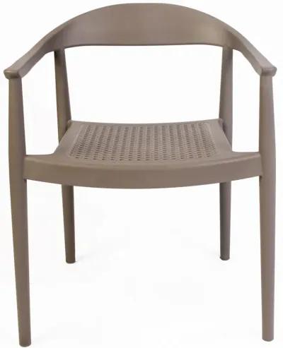 Kennedy Set of 4 Stackable Armchair-Cappuccino