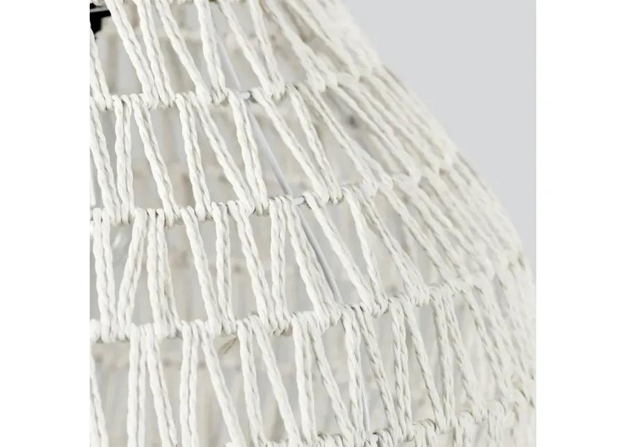 Quaid 1-Light Woven White Pendant By Kosas Home