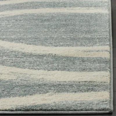 Adirondack Contemporary Cream / Slate 2'-6" X 8' Powerloomed Rug