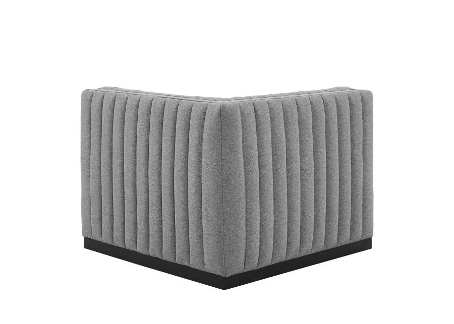 Conjure Channel Tufted Upholstered Fabric Left Corner Chair