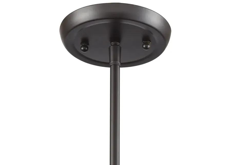 Zumbia 1-Light Mini Pendant in Oil Rubbed Bronze with Clear Glass