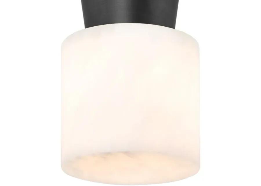 Hazel Alabaster Oil Rubbed Bronze Flush Mount