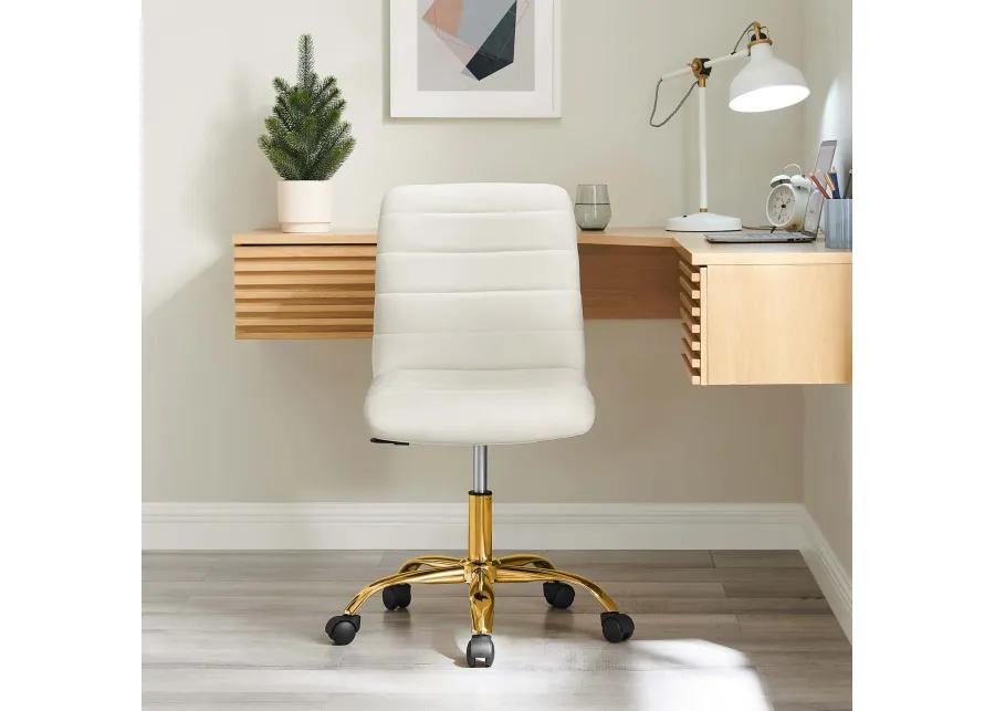 Ripple Armless Performance Velvet Office Chair