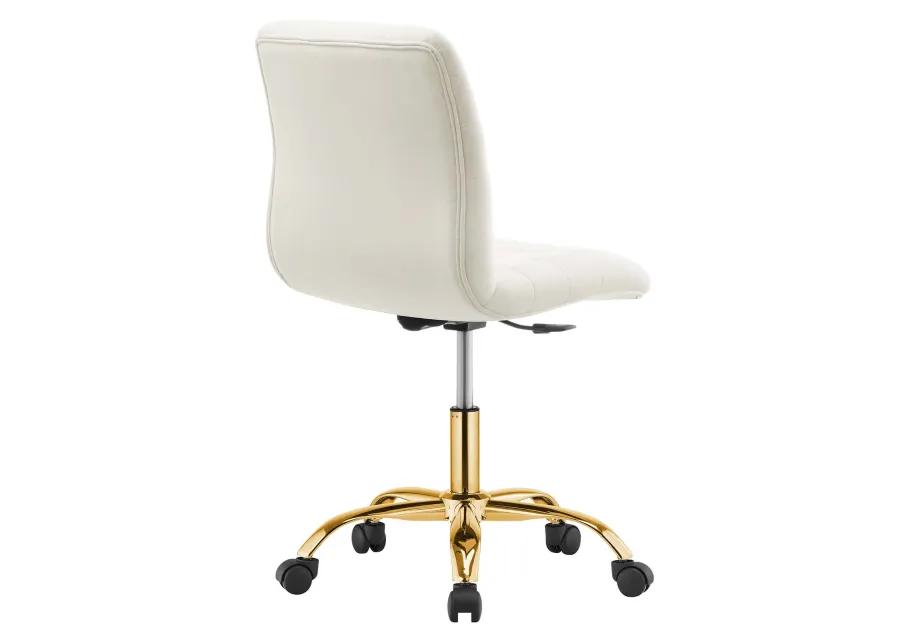 Ripple Armless Performance Velvet Office Chair