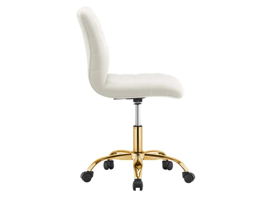 Ripple Armless Performance Velvet Office Chair