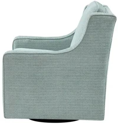 Madison Park Harris Dusty Aqua Chenille Swivel Chair