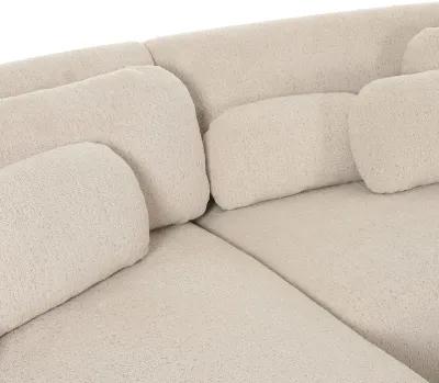 Misty Cream Boucle Sectional - LAF